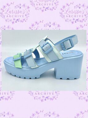 Koi Footwear | "Sugar Season" Pastel Chunky Platform Sandals | Size 7 / 38